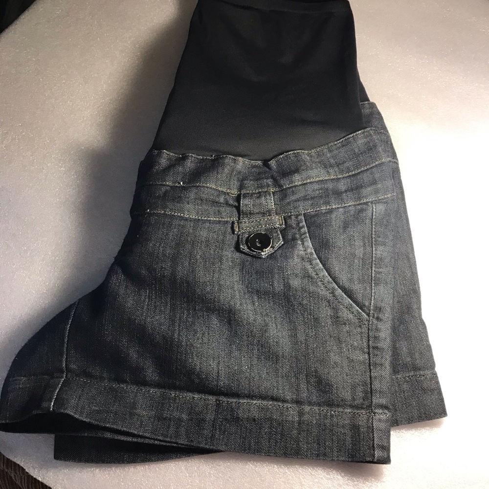 233.  First Kick Maternity Denim Shorts. Size L